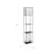 Elegant Designs™ 5ft. Black Organizer Storage Shelf and Wine Rack Floor Lamp